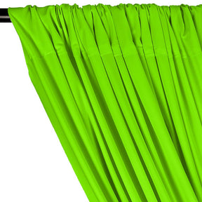 Matte Milliskin Rod Pocket Curtains Neon Green 2