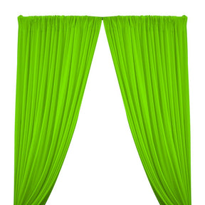 Matte Milliskin Rod Pocket Curtains Neon Green 1