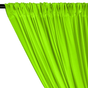 Shiny Milliskin Rod Pocket Curtains Neon Green 2
