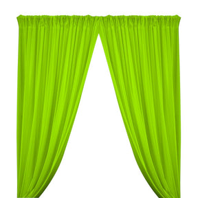 Shiny Milliskin Rod Pocket Curtains Neon Green 1