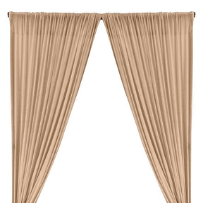 All Over Micro Sequins Starlight On Stretch Mesh Rod Pocket Curtains Nude 1