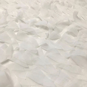 Triangle Leaf Ruffle Chiffon Fabric SV576202 Off White 1