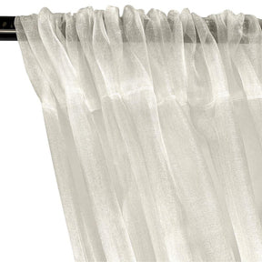 Crystal Organza Rod Pocket Curtains Off White 2