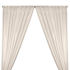 Poly China Silk Lining Rod Pocket Curtains Off White 1