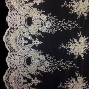 Spirit Bridal Lace Beaded Fabric SV570626 Off White 3