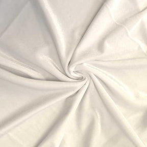Stretch Velvet Rod Pocket Curtains Off White 3