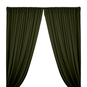 Cotton Jersey Rod Pocket Curtains Olive 1