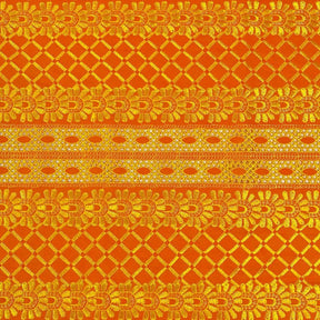 Orange Sunset Eyelet Embroidery Lace Fabric SV576818 1