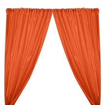 Extra Wide Nylon Taffeta Rod Pocket Curtains Orange 1