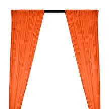 Power Mesh Rod Pocket Curtains Orange 1