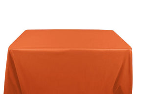 Stretch Taffeta 8 Feet Banquet Table Covers Orange 1
