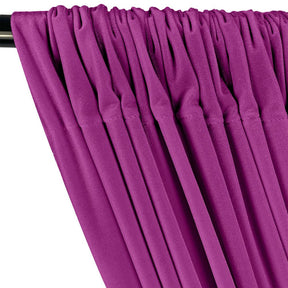 Stretch Velvet Rod Pocket Curtains Orchid 2