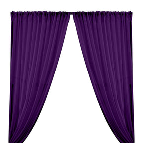 Cotton Voile Rod Pocket Curtains Purple 1