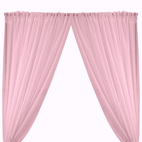 Sheer Voile Gasa Rod Pocket Curtains Pale Pink 1