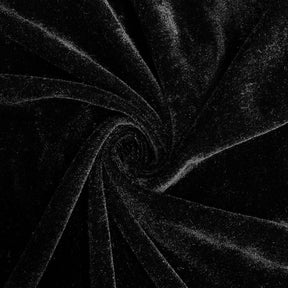 Panne Velour Velvet Fabric SV576784 Black 1