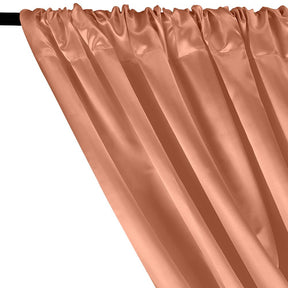 Bridal Satin Rod Pocket Curtains Peach 2
