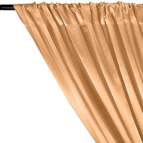 Charmeuse Satin Rod Pocket Curtains Peach 2