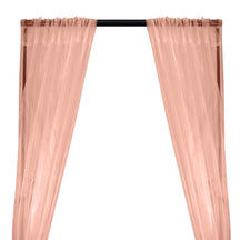 Crystal Organza Rod Pocket Curtains Peach 1