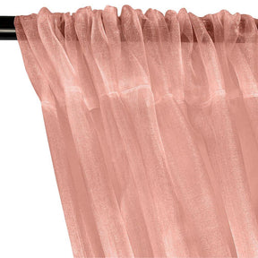 Crystal Organza Rod Pocket Curtains Peach 2