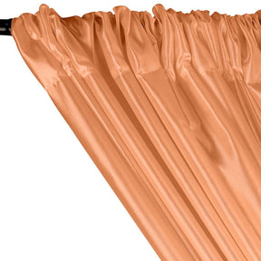 Extra Wide Nylon Taffeta Rod Pocket Curtains Peach 2