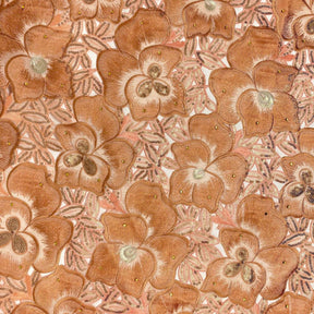 Peach Lotus Flower Lace Organza Fabric SV576399 1