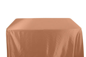 Stretch Charmeuse Satin 6 Feet Banquet Table Covers Peach 1