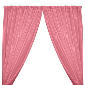 Charmeuse Satin Rod Pocket Curtains Pink 1