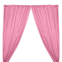 Extra Wide Nylon Taffeta Rod Pocket Curtains Pink 1