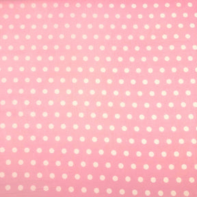 Small Polka Dot Cotton Poplin Fabric 43 44 Inch Fabric SV575585 Pink / White 2