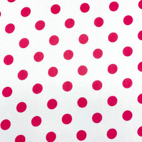 Polka Dot Large White Background Fabric SV575591 Fuchsia 2