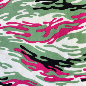 Tiger Camo Print Cotton Fabric SV576969 Fluorescent 1