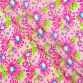 Pink Aster Print Broadcloth Fabric SV577126 2