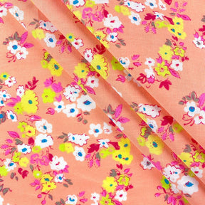 Peach Heather Garden Print Broadcloth Fabric SV577143 2