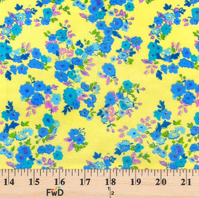 Yellow Heather Garden Print Broadcloth Fabric SV577144 3