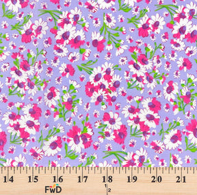 Lilac Petunia Print Broadcloth Fabric SV577139 3