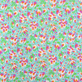 Mint Petunia Print Broadcloth Fabric SV577140 1