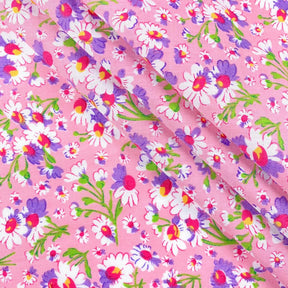 Pink Petunia Print Broadcloth Fabric SV577141 2