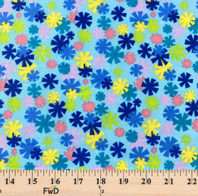 Blue Pinwheel Print Broadcloth Fabric SV577134 3