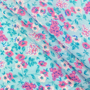Blue Primrose Print Broadcloth Fabric SV577136 2
