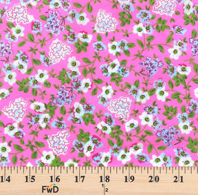 Pink Primrose Print Broadcloth Fabric SV577137 3