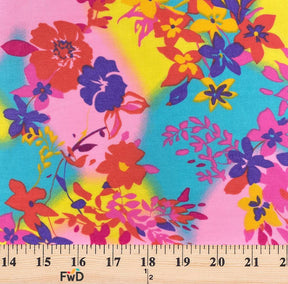 Multi Color Tie Dye Garden Print Broadcloth SV577132 3