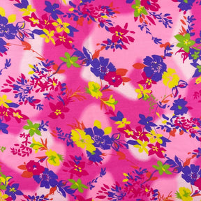 Pink Tie Dye Garden Print Broadcloth Fabric SV577130 1