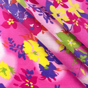 Pink Tie Dye Garden Print Broadcloth Fabric SV577130 2