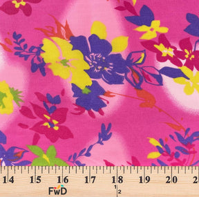 Pink Tie Dye Garden Print Broadcloth Fabric SV577130 3