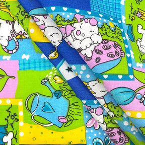Dreamy Cats Dogs Print Broadcloth Fabric SV577124 2