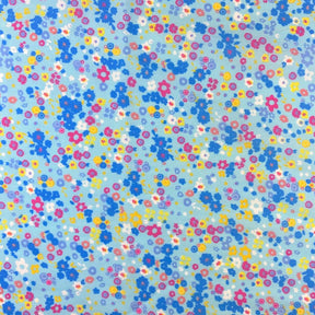 Blue Gladys Blossom Print Broadcloth Fabric SV577145 1