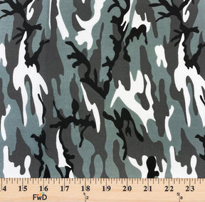 Grey Marine Camo Print Broadcloth Fabric SV577113 3