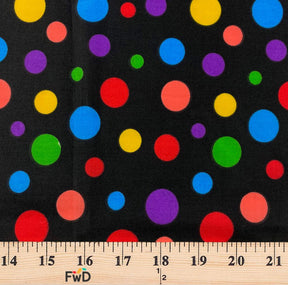 Black Party Dot Print Broadcloth Fabric SV577109 3