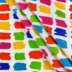 White Puzzle Piece Print Broadcloth Fabric SV577149 2