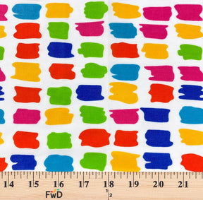 White Puzzle Piece Print Broadcloth Fabric SV577149 3